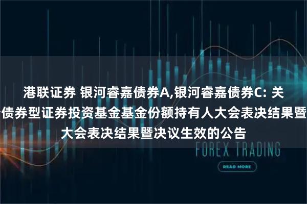 港联证券 银河睿嘉债券A,银河睿嘉债券C: 关于银河睿嘉纯债债券型证券投资基金基金份额持有人大会表决结果暨决议生效的公告